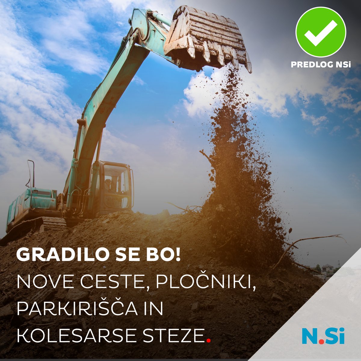 NovaSlovenija's tweet photo. Na pobudo NSi, danes sprejeti zakon o celostnem prometnem načrtovanju prinaša dodatna finančna sredstva vsem SLO občinam! Zagotovili bomo boljše upravljanje prometa, manj cestnih zastojev, nova parkirišča, kolesarske steze, pločnike ter bolje povezano prometno infrastrukturo.🧱🛣 https://t.co/9OKmrYdkdA