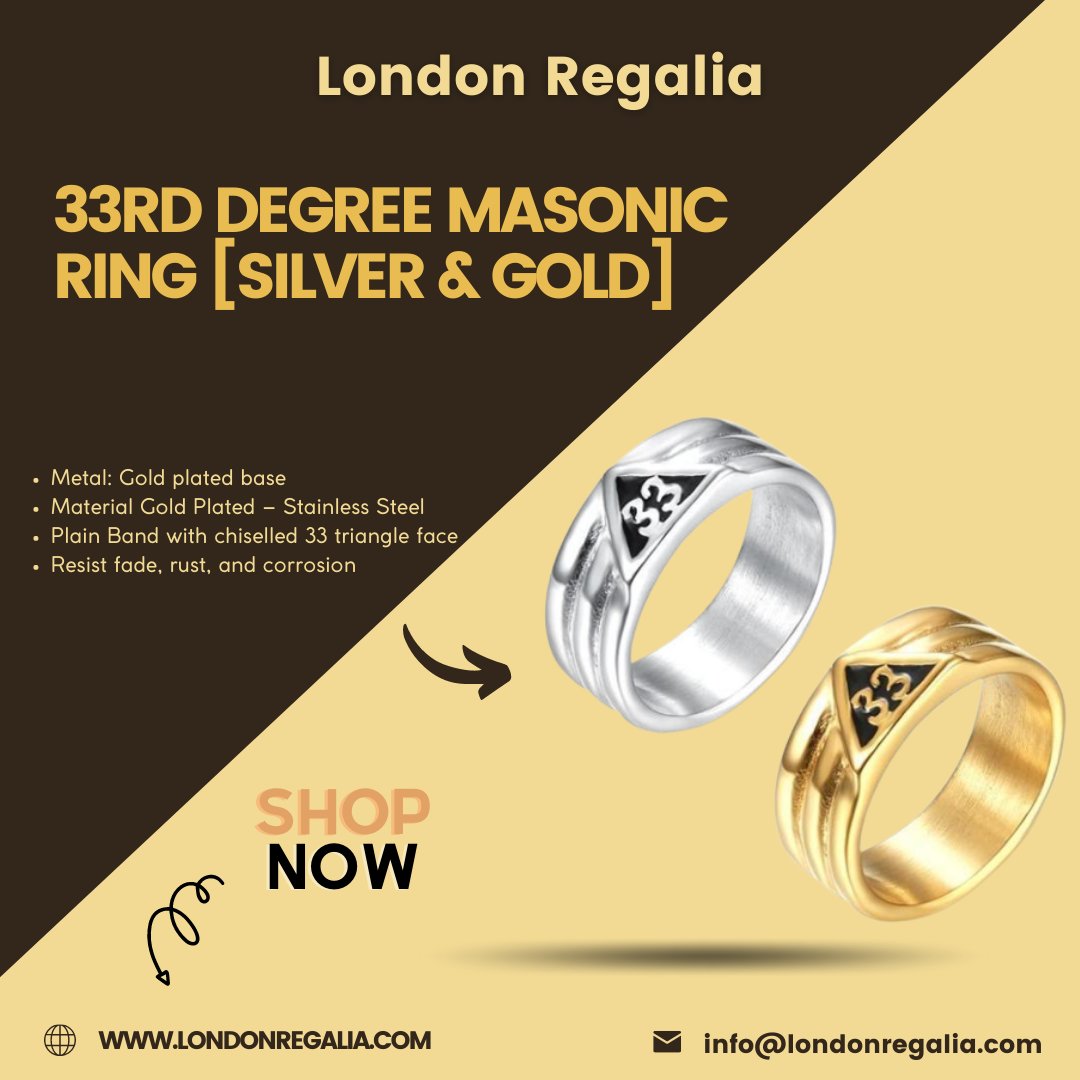 33rd Degree Classic Masonic Ring (Silver &amp; Gold)
 Shop Now: londonregalia.com
#masonic #freemasonry #freemason #freemasons #masonictemple #masonry #mason #freemasonic #masoniclodge #masoneria #mastermason #masoniclife #masonicbrothers #freemasonsofamerica #ask #grandlodge