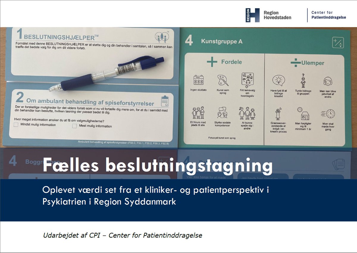 Patientinddrag's tweet photo. Hvilken værdi giver #fællesbeslutningstagning i samtaler ml patienter og personale? @AgaSachse fra @Patientinddrag har været på feltarbejde i Psykiatrien i @syddanmark for at lære af de bedste.
Læs hvad vi lærte her: https://t.co/PNn6F99XwC
#patientinddragelse
#psykiatri https://t.co/i1z3gsvygu
