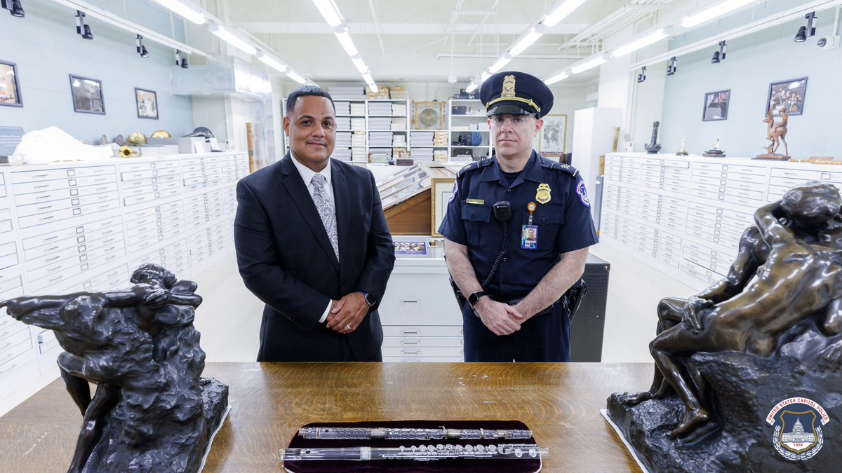 Last night our officers helped safely escort President James Madison’s 1813 crystal flute to the @lizzo concert for the @librarycongress. #NationalTreasures You never know what you're going to see with the U.S. Capitol Police!