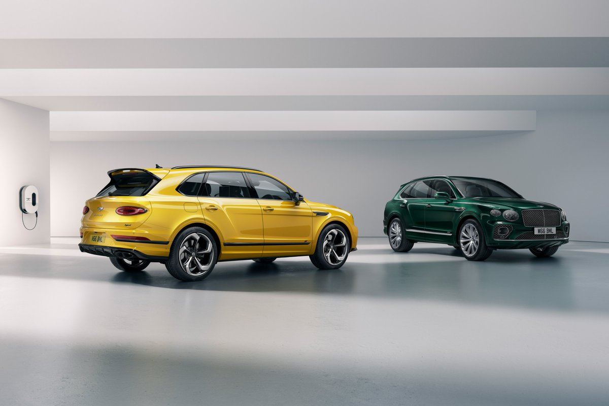BentleyMotors's tweet photo. From serenity to exhilaration. We are extending the family of luxury hybrids, with #hybrid drivetrains now available for #Bentayga S and #Bentayga Azure. Each has a different focus but the same exceptional attention to detail. Discover more: https://t.co/4Ro5DRy5dF https://t.co/wlib4EARDB