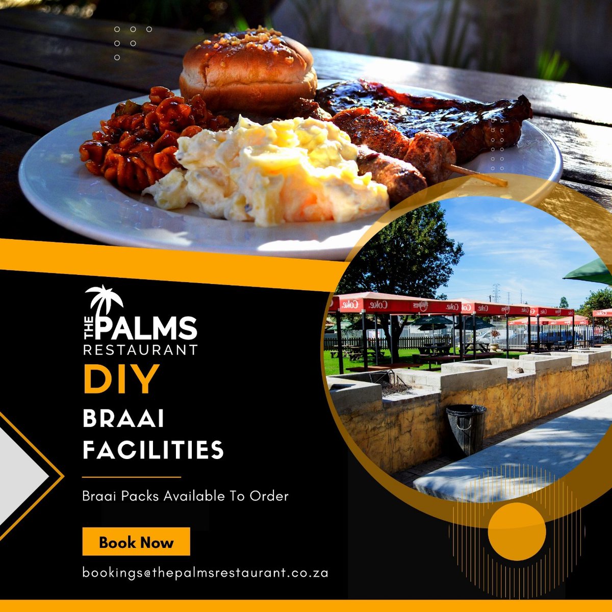 ThePalmsWC's tweet photo. Check out The Palms' awesome DIY braai facilities 🌴😉 LET'S BRAAI!

17 Bottelary Rd, Brackenfell

For bookings, contact us on:
bookings@thepalmsrestaurant.co.za

#braai #ThePalms #DIYbraaipacks #familytime #lekker #brackenfell #westerncape #onsgaannoubraai #springtime https://t.co/J660YJuJB8