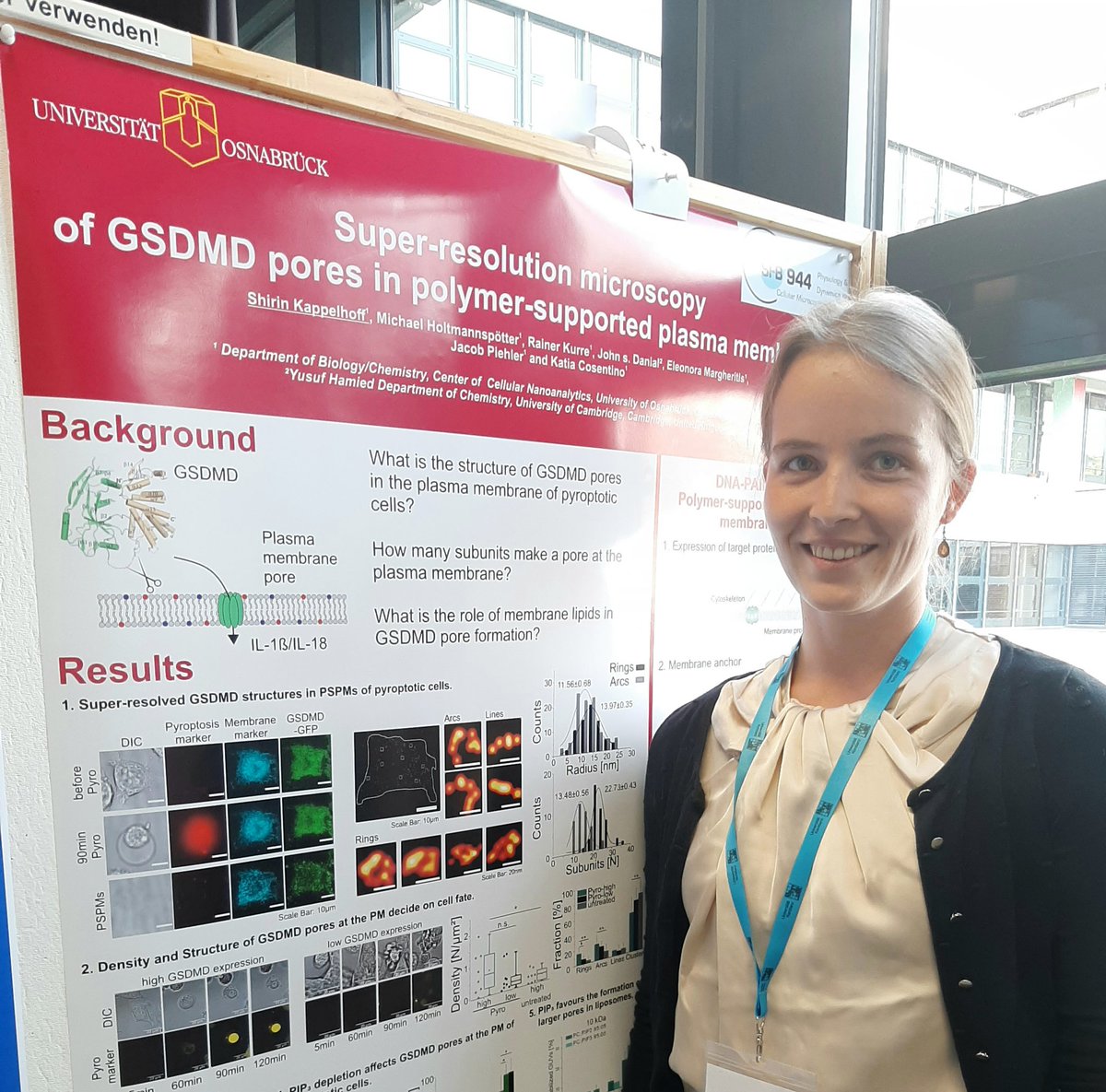 Congrats @viten_skap Shirin!!! for winning the poster prize at the #DGfB #biophysics2022 meeting in Konstanz!!!🎉🎉