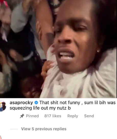 ASAP Rocky responds to viral moshpit picture