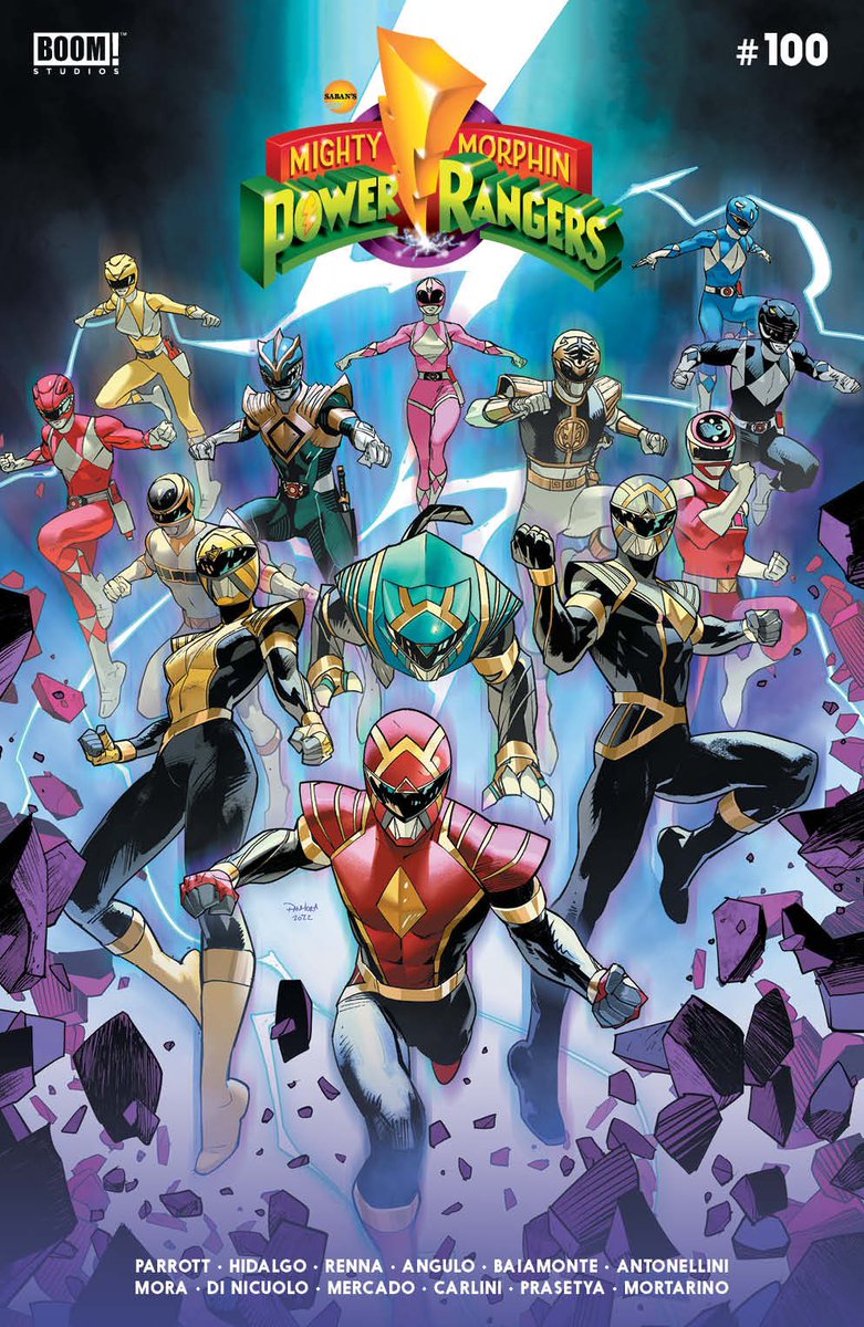 RangerCommandPH's tweet photo. #ChargeTo100 ends today as @ThatRyanParrott’s #MightyMorphin #PowerRangers Issue 100 is out NOW from @boomstudios! 

Are you picking up this milestone issue? https://t.co/U7ArioCX3C