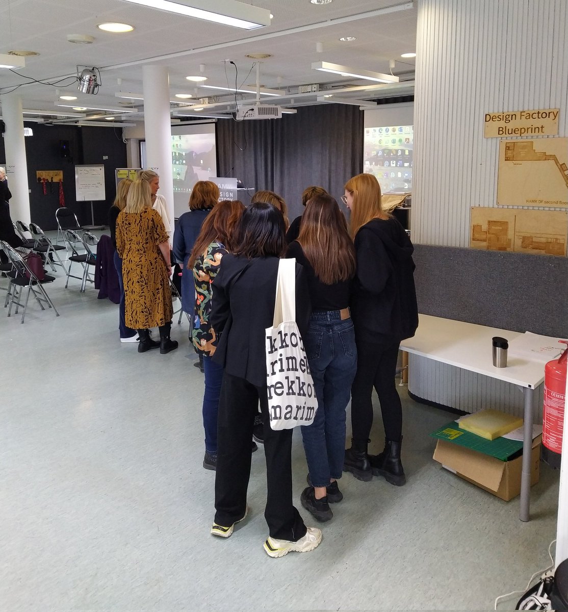 HAMK's design students doing user research for the <a href="/hamkdf/">HAMK Design Factory</a> business gift project. They get to interview and ask our #superweek guests some questions  <a href="/run_euniversity/">RUN – European University</a> <a href="/HAMK_UAS/">HAMK UAS</a>