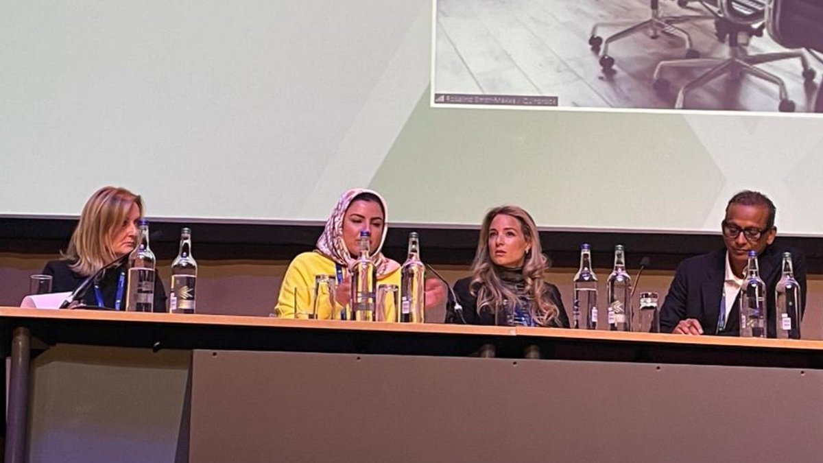 Taking the stage at the Energy Innovation Summit in Glasgow is Denise Massey, Jo-Jo Hubbard, Ram Ramachander, Rosalind Smith-Maxwell and our CEO <a href="/SomayehTaheri/">Somayeh Taheri</a>

#EnergySummit #EnergyInnovation #Renewables #Innovation #Glasgow #Scotland