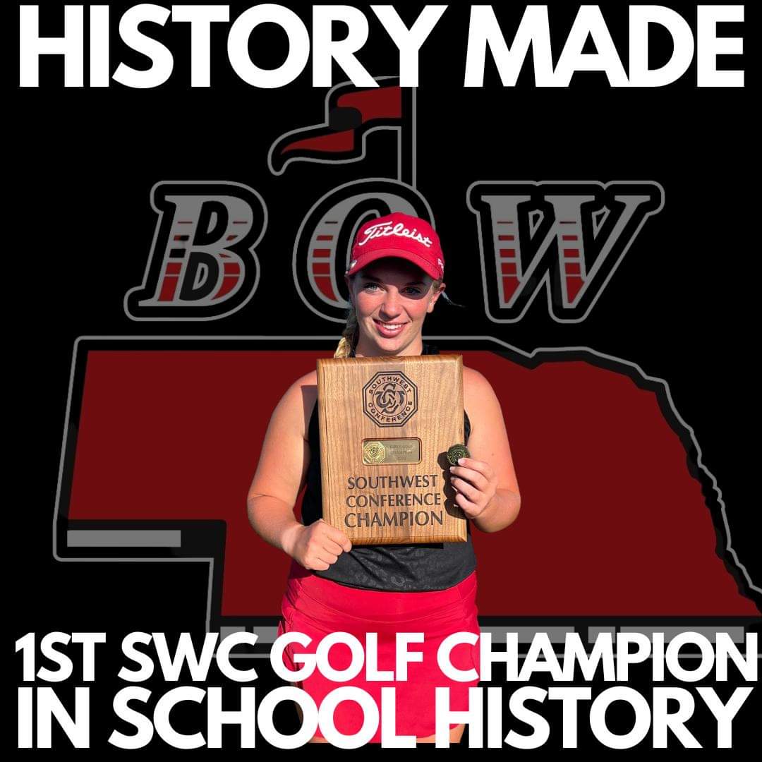 BOWGIRLSGOLF's tweet photo. This was supposed to go out yesterday but for whatever reason it did not upload. Congrats again @its_cam_bam! The 1st SWC individual champion in girls golf in our schools history! https://t.co/y7HXutnuW2