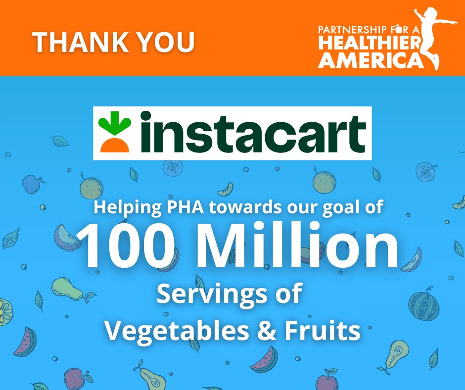 <a href="/Instacart/">Instacart</a> has made a commitment with PHA to bring 10 million servings of produce to nutrition insecure families across the US over the next three years. Thank you Instacart for your commitment towards #FoodEquity!