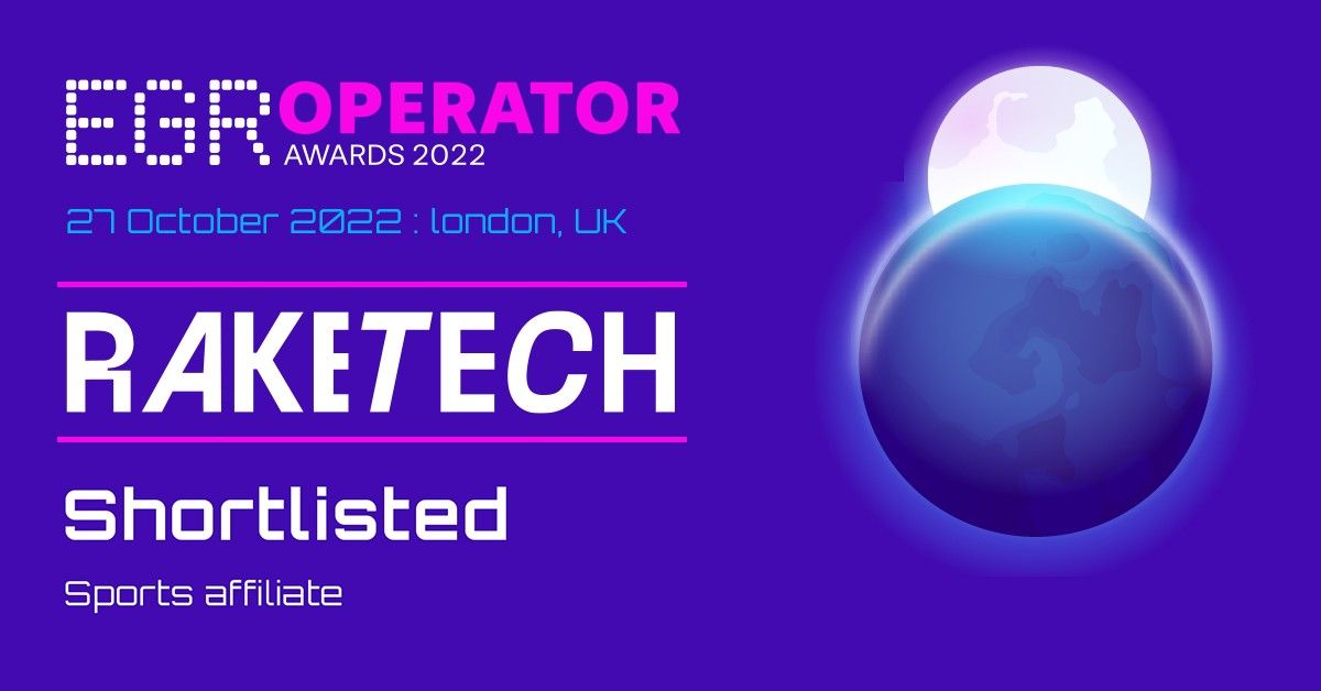 Our team is delighted to announce that we have been shortlisted for Sports Affiliate of the year at this year's EGR operator awards! 🏆💯 #teamraketech

Find the full list of nominations here ➡️ ow.ly/MNyB50KUJ9F

#igamingnews #raketech #affiliate