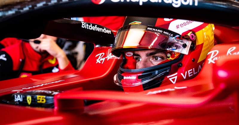 ScuderiaFerrari's tweet photo. We are pleased to announce the arrival of a new Team Partner 😎
Welcome aboard @Bitdefender 👏 

#essereFerrari 🔴