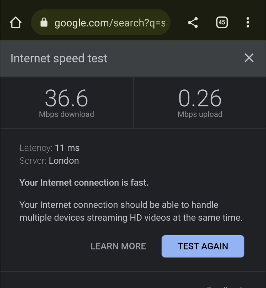 fraisersaurus's tweet photo. @SMARTYMobileUK how come my upload speed is so rubbish compared to down? Checked on a variety of locations and signal types... https://t.co/8sGeSxXwKu