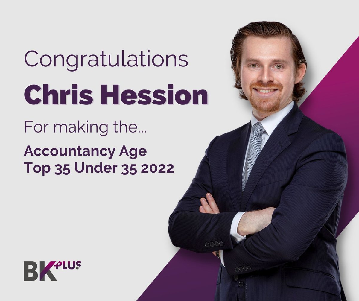 BK_Plus_'s tweet photo. We'd like to say a huge congratulations to BK Plus Audit Partner, Chris Hession, for making the final cut of Accountancy Age's #35Under35 2022! You can read more about Chris & his professional contributions here - https://t.co/4jTl1fES9Z
Congrats, Chris!
#BKPlus #AccountancyAge https://t.co/Ao2XwFJDMA