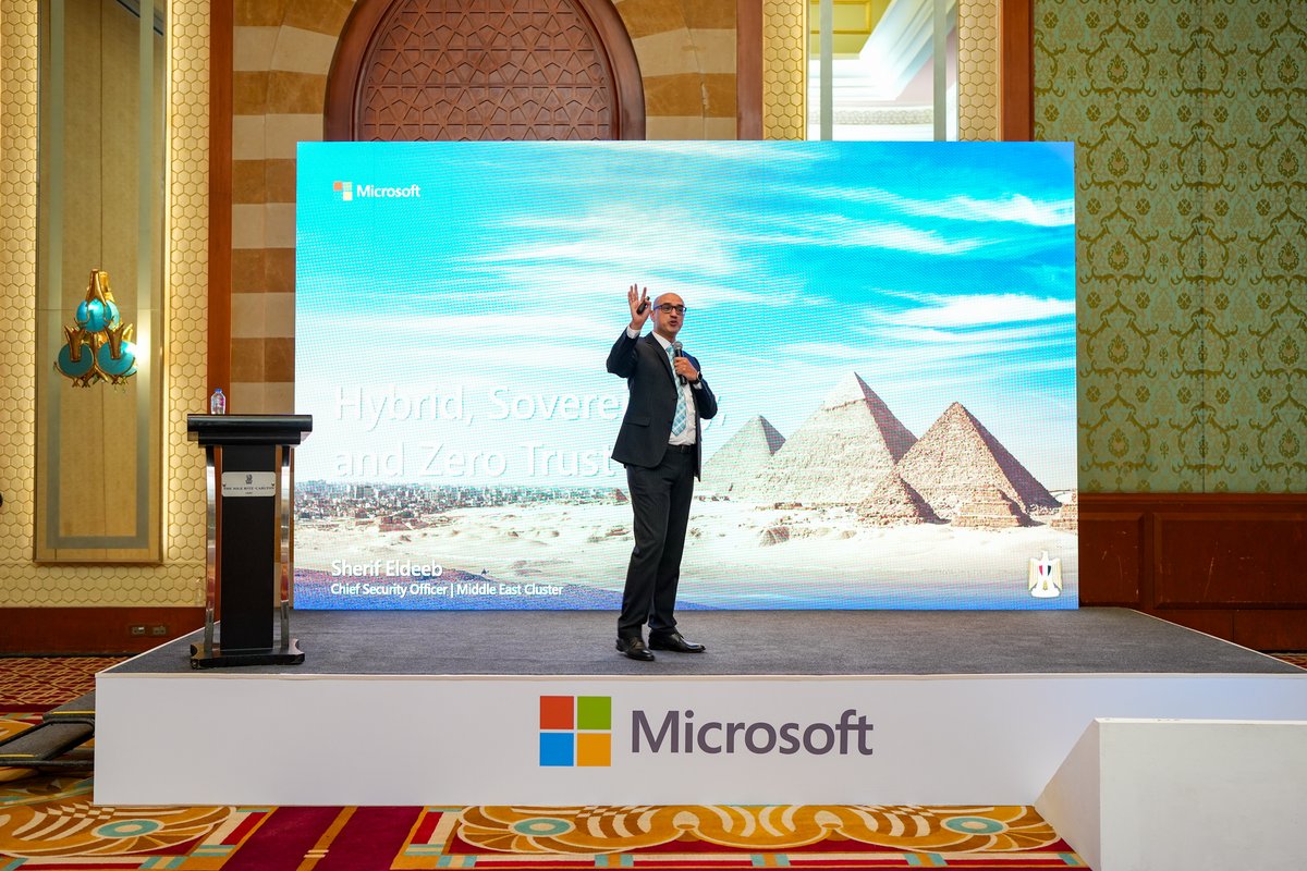 MicrosoftEgypt's tweet photo. Taking the first step to modernize applications, data and workloads can be quite a struggle for customers. 
 
With this challenge in mind, #MicrosoftEgypt organized the Government Hybrid Cloud event aiming to empower the digital transformation journey. 
 
#DigitalTransformation https://t.co/MwyeYyZEc0