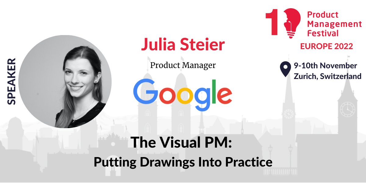ProdMgmtF's tweet photo. Julia Steier from Google will show us her latest workshop on the Visual PM. Draw your own future at PMF22: https://t.co/oVJWxvqbss #pmf22 #prodmgmt https://t.co/XazSCBkk6h