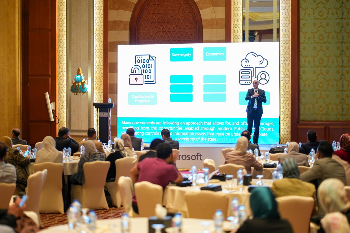 MicrosoftEgypt's tweet photo. إتخاذ الخطوة الأولى لتحديث التطبيقات والبيانات صراع كبير للعملاء.

نظمت #MicrosoftEgypt حدث السحابة المختلطة الحكومية بهدف تسهيل وتمكين رحلة التحول الرقمي.

حضر العديد من عملائنا وشركائنا هذا الحدث وشاركونا كيف تحولت أعمالهم بأقل جهد ممكن وبأمان.

#DigitalTransformation https://t.co/U0d2ctjbn4