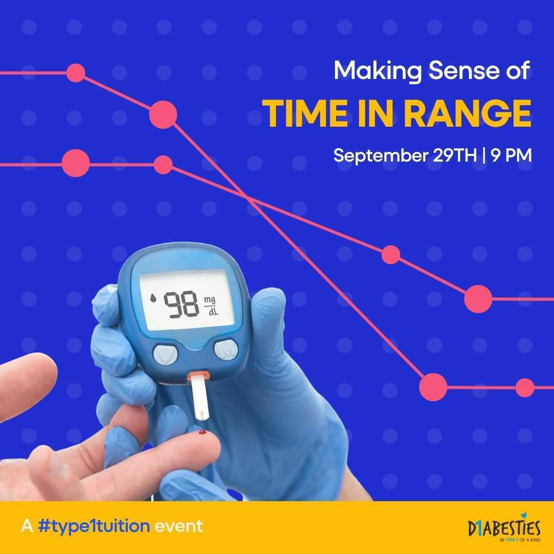 diabesties1's tweet photo. #EVENTALERT Join us tomorrow - 29th Sept for a #type1tuition event to decipher all about Time In Range. 💙
Time: 9 PM IST
comment below for link. https://t.co/YNCzts1VV1
