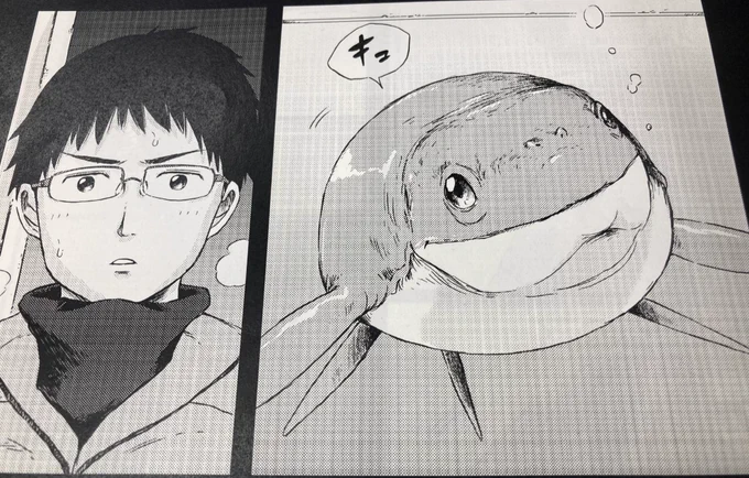 #ディノサン 入稿作業中。  このかわい子ちゃんとメガネの青年はだれでしょう。