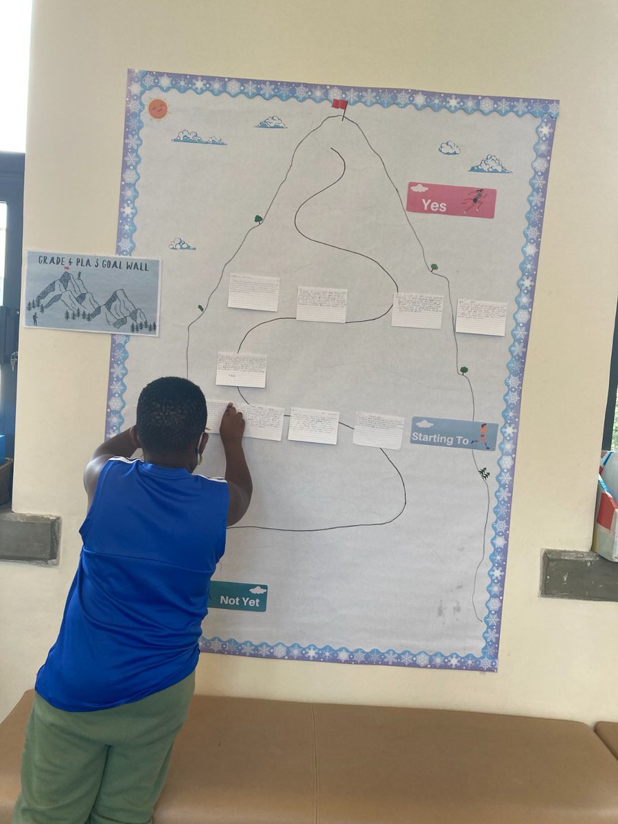 TristanPYP's tweet photo. How can we nurture a community of empathetic and supportive learners? G4 share their learning goals making it explicit that we are all at different stages of our learning journeys. #PYPchat #thisisics #IB #PYP https://t.co/aOlPi5G2ZQ