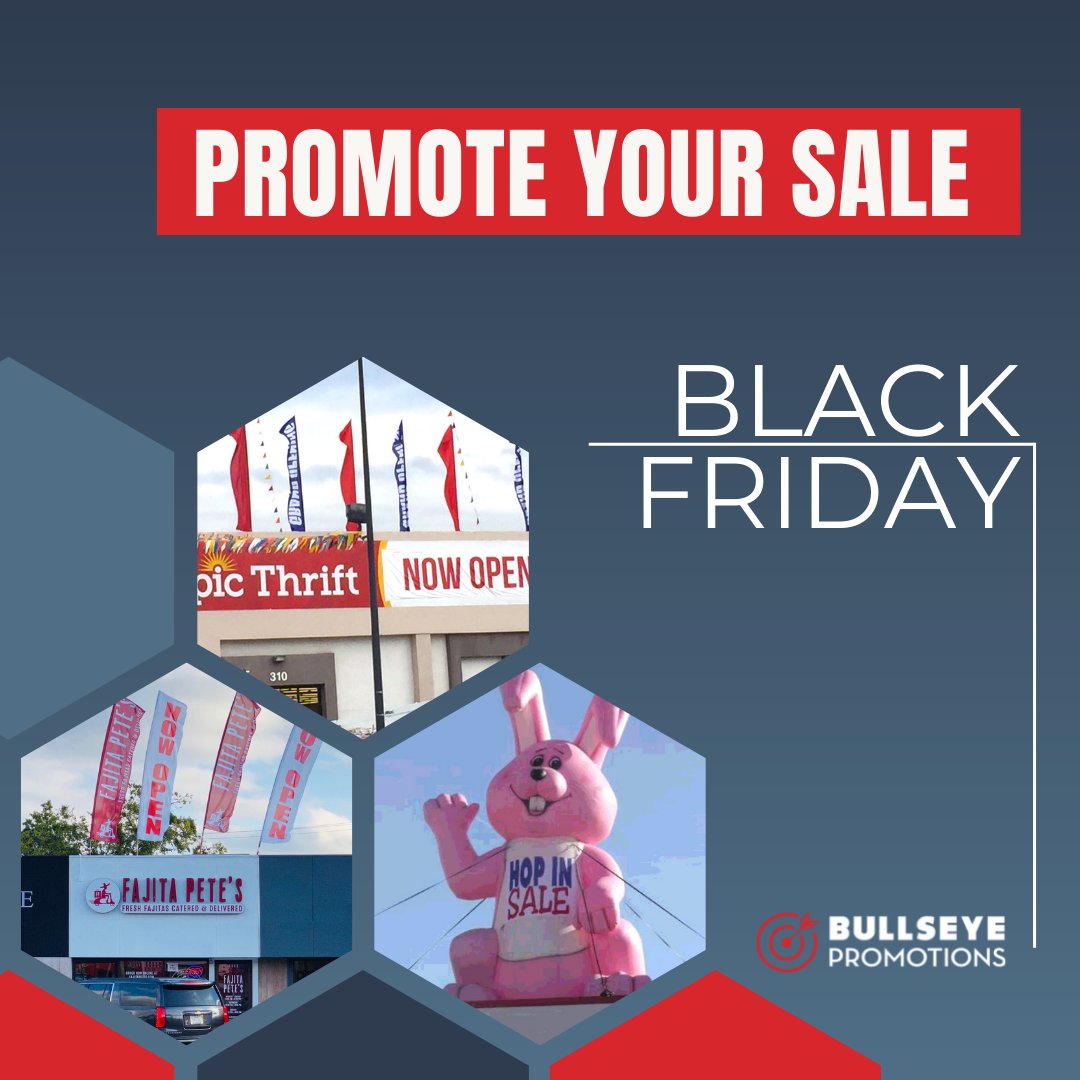 BullseyeBalloon's tweet photo. Retailers are going to be shouting about their Black Friday low prices, hot deals, and fast delivery from every corner of the ring. If you want to stand out, you’ve got to grab attention. Don’t be afraid to try something new!

https://t.co/zlr1vLudqh https://t.co/IczpsHIgQT