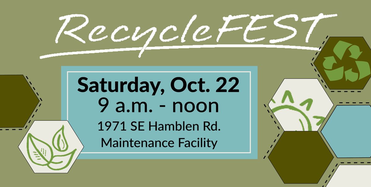 cityofLS's tweet photo. #RecycleFEST is back October 22 from 9 a.m. to noon at the City's Maintenance Facility. A full list of accepted items can be found on the City's website! Paper shredding will be available at the event. Learn more >> https://t.co/O1RFWqArx5 https://t.co/Lv1H0kXNfX