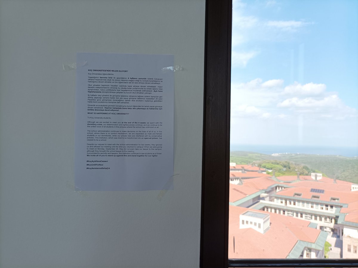 kocunigraduate's tweet photo. Direnişimizin 25.gününe tüm öğrencilere açık çağrımızı yaptık. Açık hava hapishanesine döndürülen bu okula karşı hep birlikte yarın ses çıkaralım! 10.30'da Odeon'da görüşmek üzere! https://t.co/aYTa6UtTzm