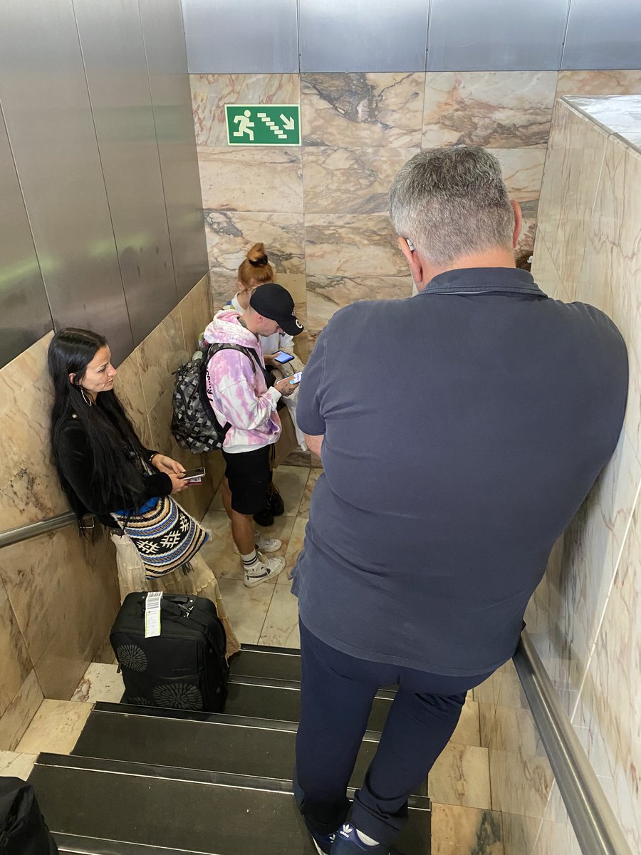 rusty_it's tweet photo. Crew allegedly late and waiting for the bus to the (Air)Bus #TAP546 Customer experience same traveling from LIS as to LIS a couple of days ago. Do not recommend! ⁦@tapairportugal⁩  Fun fact: One speaker at #EXCS22 was from TAP… https://t.co/3G7cLZqYWJ