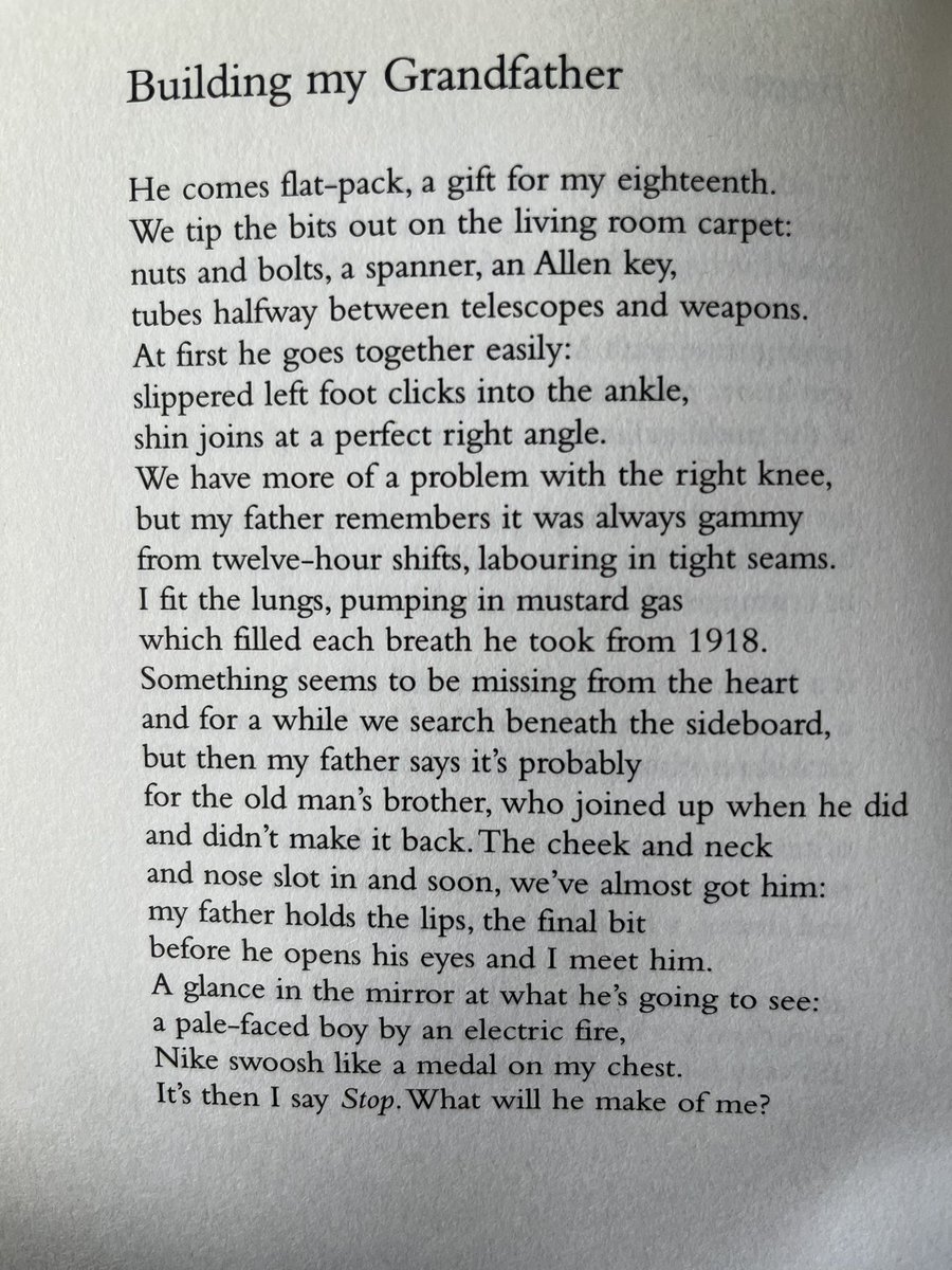 Clare_Starling's tweet image. Enjoying this poem by Jonathan Edwards about a flat-pack Grandfather 

#poetry #fromthelibrary
