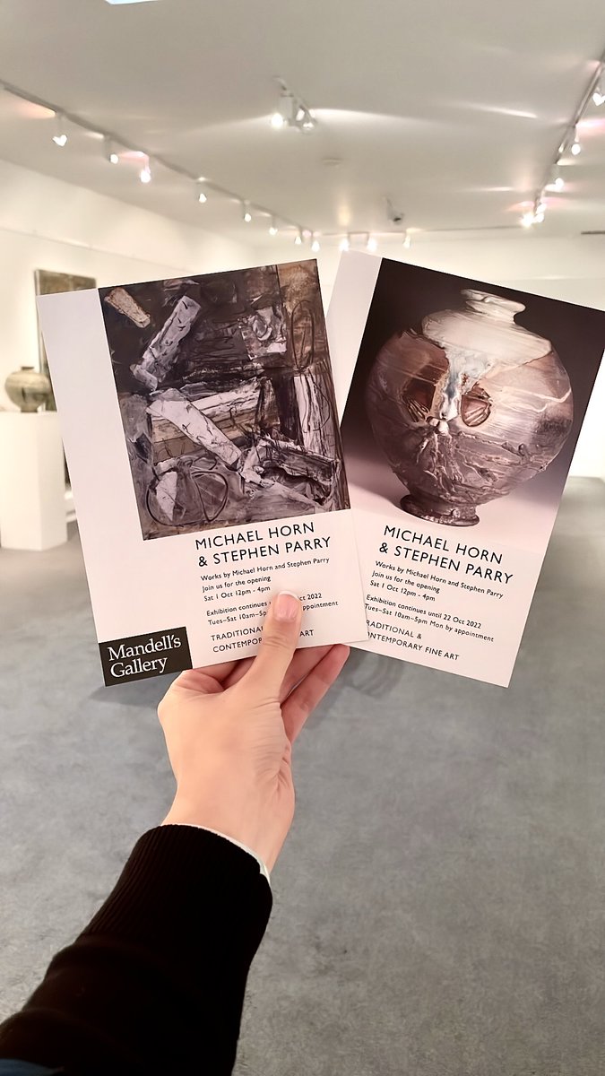 Lovely to have a walk around the gallery with @Bumfrey at <a href="/BBCNorfolk/">BBC Norfolk</a> this morning. Our new exhibition with Michael Horn and Stephen Parry opens on Saturday!