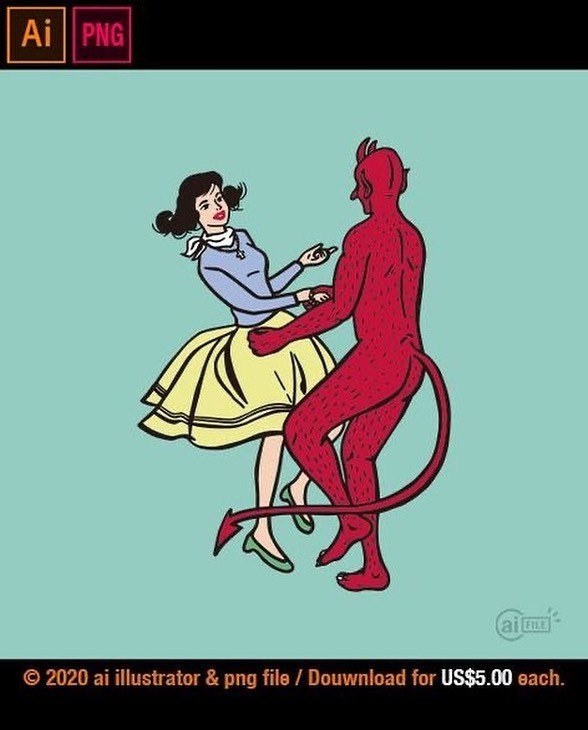 ai_file's tweet photo. Dancing with the Devil – Drawing
Designed by BigIsland
Product ID : 004-0091
Royalty Free
・
https://t.co/ngxjxlIPVI
・
#dancingwithdevil #devilvector #devilillustration #devilclipart #devilpng #clipart #Illustrationsales #Illustrationforapparel #merch #merchdesign #retroclip… https://t.co/vsE4pvsylc