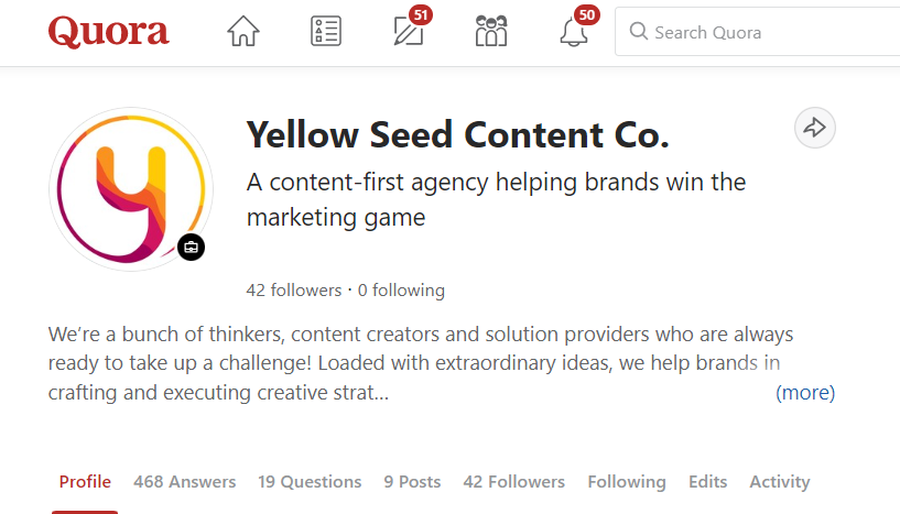 itsyellowseed's tweet photo. Quora has come a long way as a marketing platform. If you're still unaware of the benefits of the Q/A platform, here's a read to help you explore Quora>>> https://t.co/2UaoUzhLqm

#QuoraMarketing #Quora #ContentMarketing https://t.co/7tqzKKe0H3