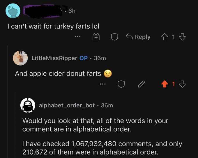 Do I get a prize for this? 🤣 I&rsquo;ve never had the ABC order bot before https://t.co/ymsmIp2iDR