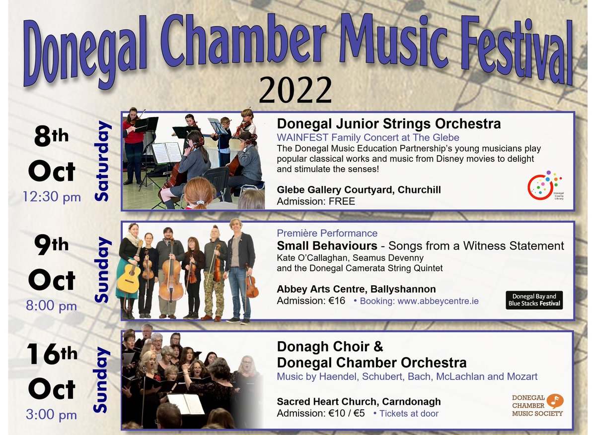 DonegalCamerata's tweet image. Playing @abbeyartscentre on Sunday week with @kateocalmusic and @seamusdevenny #stringquintet #smallbehaviours #premiére #DonegalChamberMusicFestival