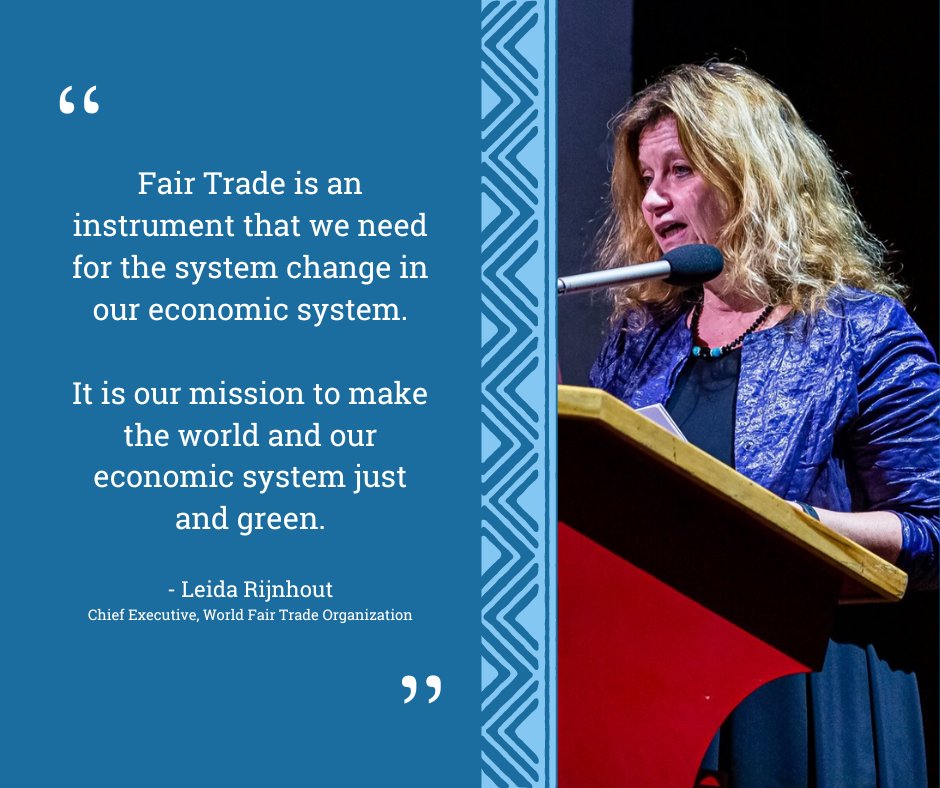 WFTO Chief Executive Leida Rijnhout talks about the role of #FairTrade in democratizing trade in the form of social enterprises. 

We need systemic change to build a new economy.

Watch the full video here: youtube.com/watch?v=Uv3Sdt…