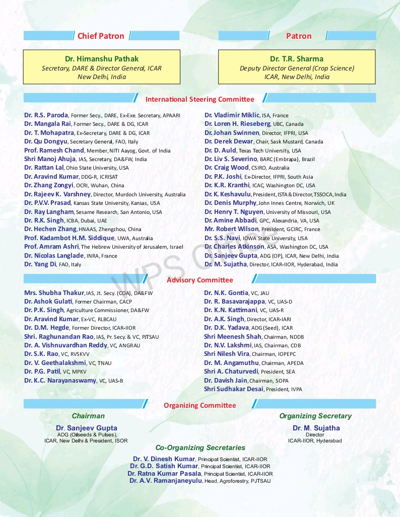 RKPasala1's tweet photo. Pleasure to invite you to participate in International Conference on Vegetable Oils (ICVO) 2023 on 17-21 January 2023 at Hyderabad, India. The conference will be jointly organised by ICAR, ISOR and ICAR-IIOR.
For your information, participation and wide circulation pls. https://t.co/CGLCjkn9az