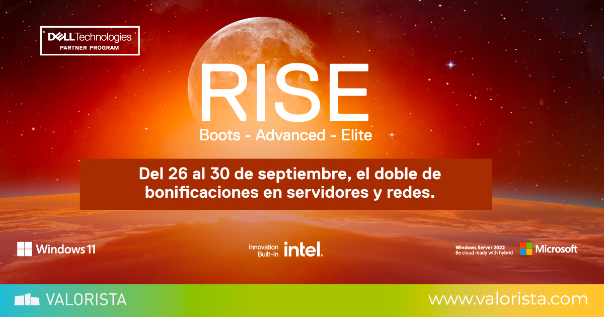 Valorista's tweet photo. Solo durante esta semana, puede obtener mayores bonificaciones @Dell.

Ahora, los servidores PowerEdge y los productos de redes, APOS, NPOS y Microsoft ROK incluidos en la promoción te permitirán aumentar sus bonificaciones de Dell RISE con #Valorista: https://t.co/lNDPmfudOW https://t.co/o6xJqVdCGJ