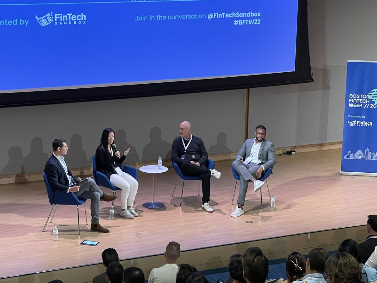 denizajohnson's tweet photo. What a day! 1st day of #BFTW22 was full of insights, great panels, networking and reconnecting. Are you ready for day 2?
#fintech #bostonfintech @FinTechSandbox https://t.co/cLDUjk8VWK