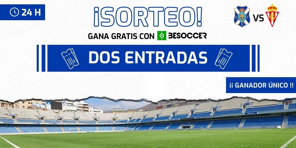 BeSoccerTeam's tweet photo. 🎁NUEVO SORTEO🎁

Gana dos entradas para ver el @CDTOficial 🆚 @RealSporting

¡Ganador único!

Requisitos 👇

1. Síguenos en: @besoccer_ES y @BeSoccerTeam
2. RT
3. Menciona a dos amigos

24H ⏳

¡Suerte! 🍀

#sorteo #sorteoentrada https://t.co/k5RWt2nEl8