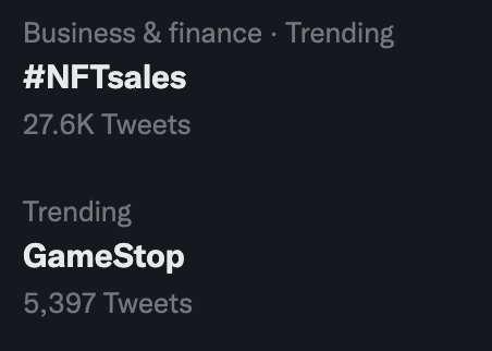 trainticketsplz's tweet photo. . β¨ π
π
only π
up
#trendland
#GME $GME #GameStop #GameStopNFT #GMERICA #GSKIDS #GMEDividend #NFTSales #LFG https://t.co/nsDDSNd7zD