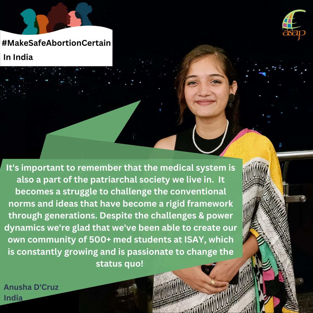 asapasia's tweet photo. #MakeSafeAbortionCertain in #India
Anusha talks about @isayadvocates 's community of #feminist #doctors & #medicalstudents born out of their workshops like 'Safe Abortion Curriculum' who're passionate to fight gender based inequality & sexism from within
#SafeAbortionRegardless https://t.co/DQQs1iCoIe