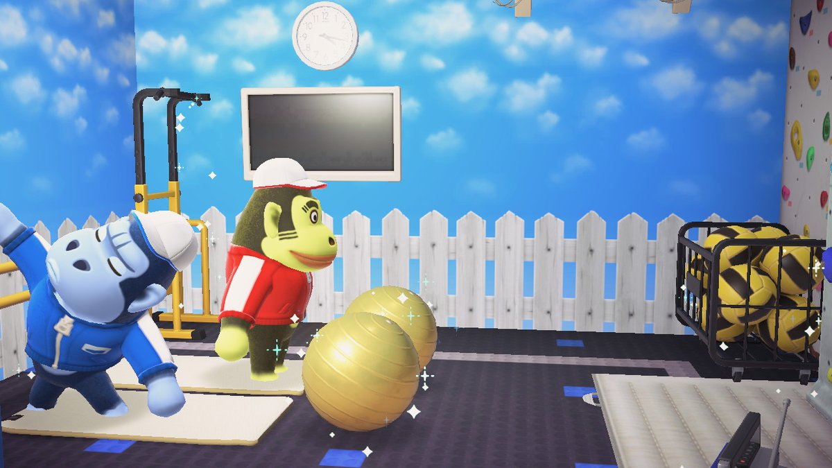 boobitsky's tweet photo. Next up on #HappyHomeParadise, I added Peewee as Al's roommate, because Peewee wanted a gym &amp; Al already owns one!

#acnhal #acnhpeewee #acndesign #AnimalCrossing #ACNH #NintendoSwitch https://t.co/uBeu9TLGyC