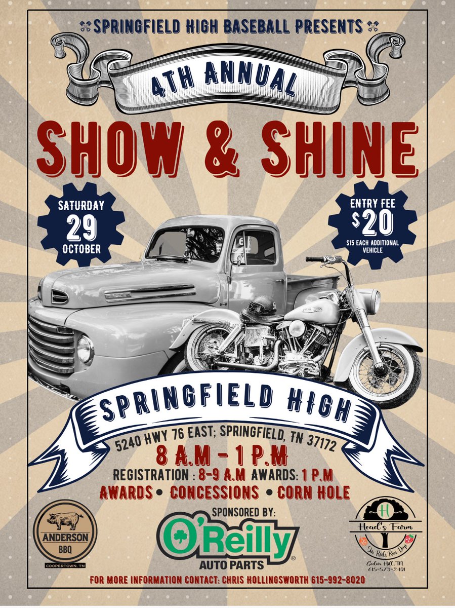 Please support our annual car show!