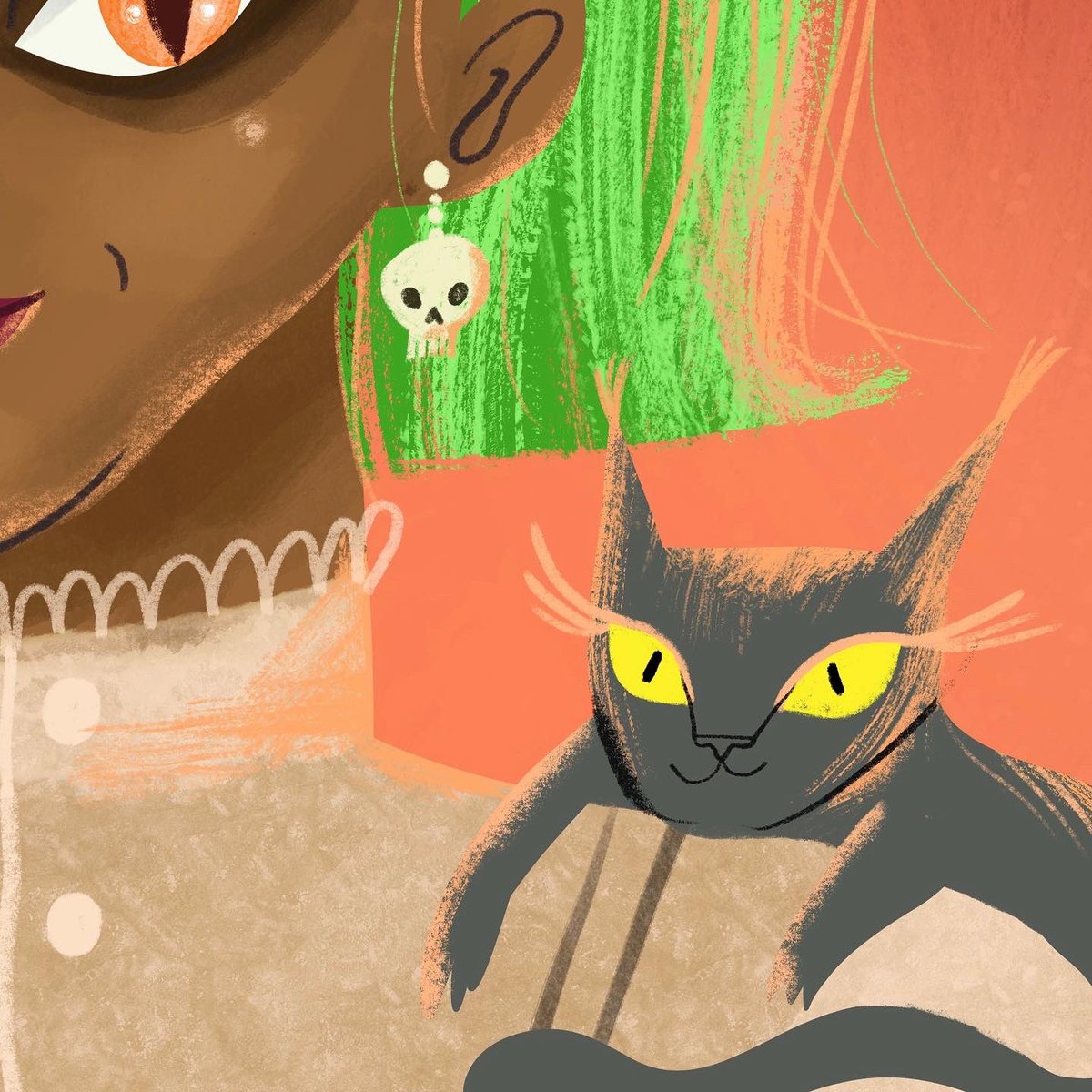 vendelavrensk's tweet photo. Witchy-witchy to celebrate @geeksarecool reaching 25k on insta! I loved drawing this 💚🧙‍♀️✨

Reel at https://t.co/eLgPItwKfD #dtiys #kidlitart  #magicaldrawing #spookyseason https://t.co/jx7XZ2tT33