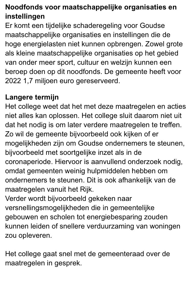 Collega <a href="/M_bunnik/">Michiel Bunnik</a> sprak het eerder al namens BenW <a href="/GemeenteGouda/">Gemeente Gouda</a> uit in de raadzaal: “#Gouda laat niemand in de kou staan”. Deze week volgt het Goudse #Winterplan
