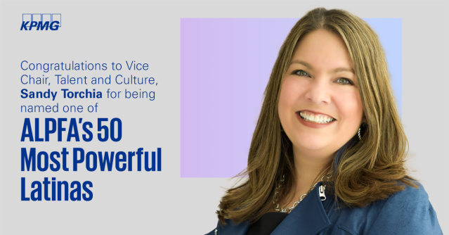 .<a href="/KPMG_US/">KPMG US</a>' Sandy Torchia was recognized as one of Association of Latino Professionals for America’s (<a href="/alpfa/">ALPFA</a>'s) 50 #MostPowerfulLatinas for 2022. It’s great to see how Sandy’s success and influence empowers the next generation of talent. #KPMGProud #MPL bit.ly/3BRwV1F