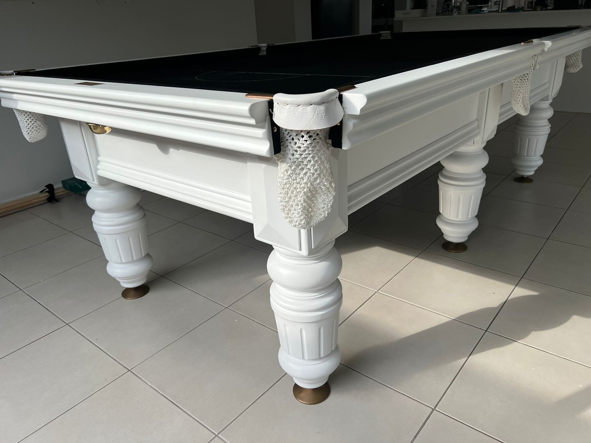 MasterBilliards's tweet photo. Classy looking table!

Here's a 8ft x 4ft Secondhand Billiard Table that looks like new. With a new replacement cloth and touch up polish of this matte white stain, it really looks classy.

Proudly Australian manufacturer #billiards https://t.co/QA1mCYTLJA