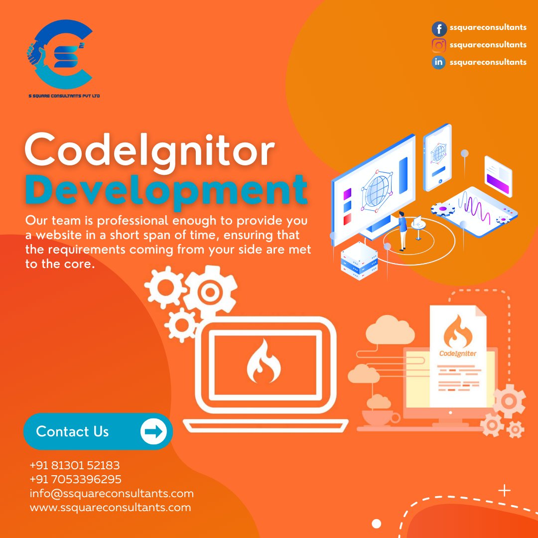 SSquareConsult1's tweet image. Our team is professional enough to provide you a website in a short span of time, ensuring that the requirements coming from your side are met to the core.
For more Information visit: ssquareconsultants.com
or Call Now!
+91-8130152183
+91-7053396295
.
.
#codeignitor #developers