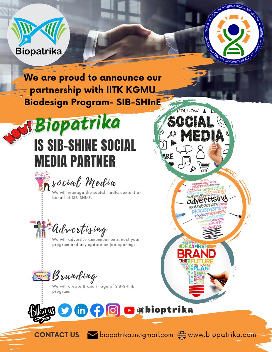 biopatrika's tweet photo. More exciting updates coming soon. Stay Tuned. https://t.co/SBgtGsEpqW
#sibshine #iitkanpur #kgmu #socialmedia #partner #partnership #iitk #biopatrika #scikonnect #startup #scifocus #bharatstartupshow #innovation @aditikr_28 @abandopa @drrishisethi1 @karandi65 @TIndianFoodE https://t.co/lcbHJckDqC