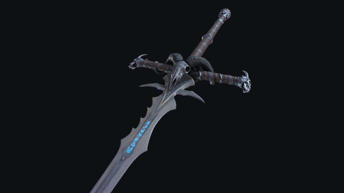 CarlosRomeroFNX's tweet photo. Medieval Frostmourne

My last project to upload! A redesign of Frostmourne, the mythical sword of the Lich King Arthas from World of Warcraft. I've modified this now two-handed sword for a more realistic/medieval look.

#3d #Blender #SubstancePainter https://t.co/SnxS62xN2S
