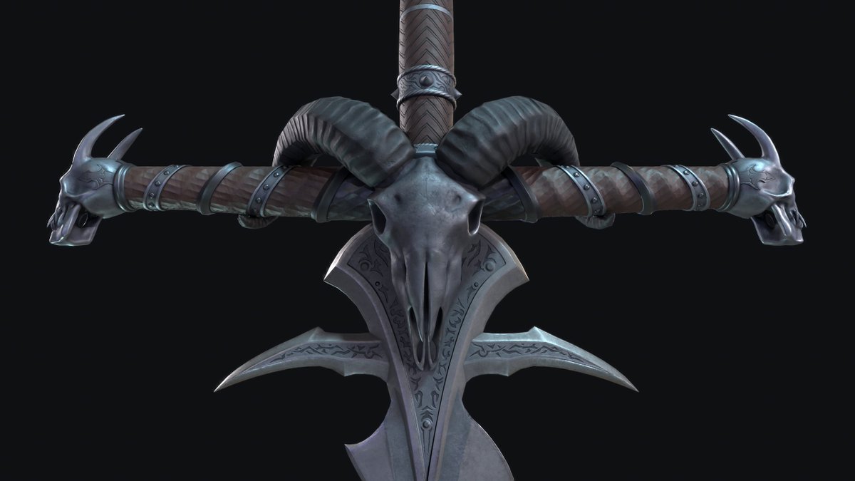 CarlosRomeroFNX's tweet photo. Medieval Frostmourne

My last project to upload! A redesign of Frostmourne, the mythical sword of the Lich King Arthas from World of Warcraft. I've modified this now two-handed sword for a more realistic/medieval look.

#3d #Blender #SubstancePainter https://t.co/SnxS62xN2S